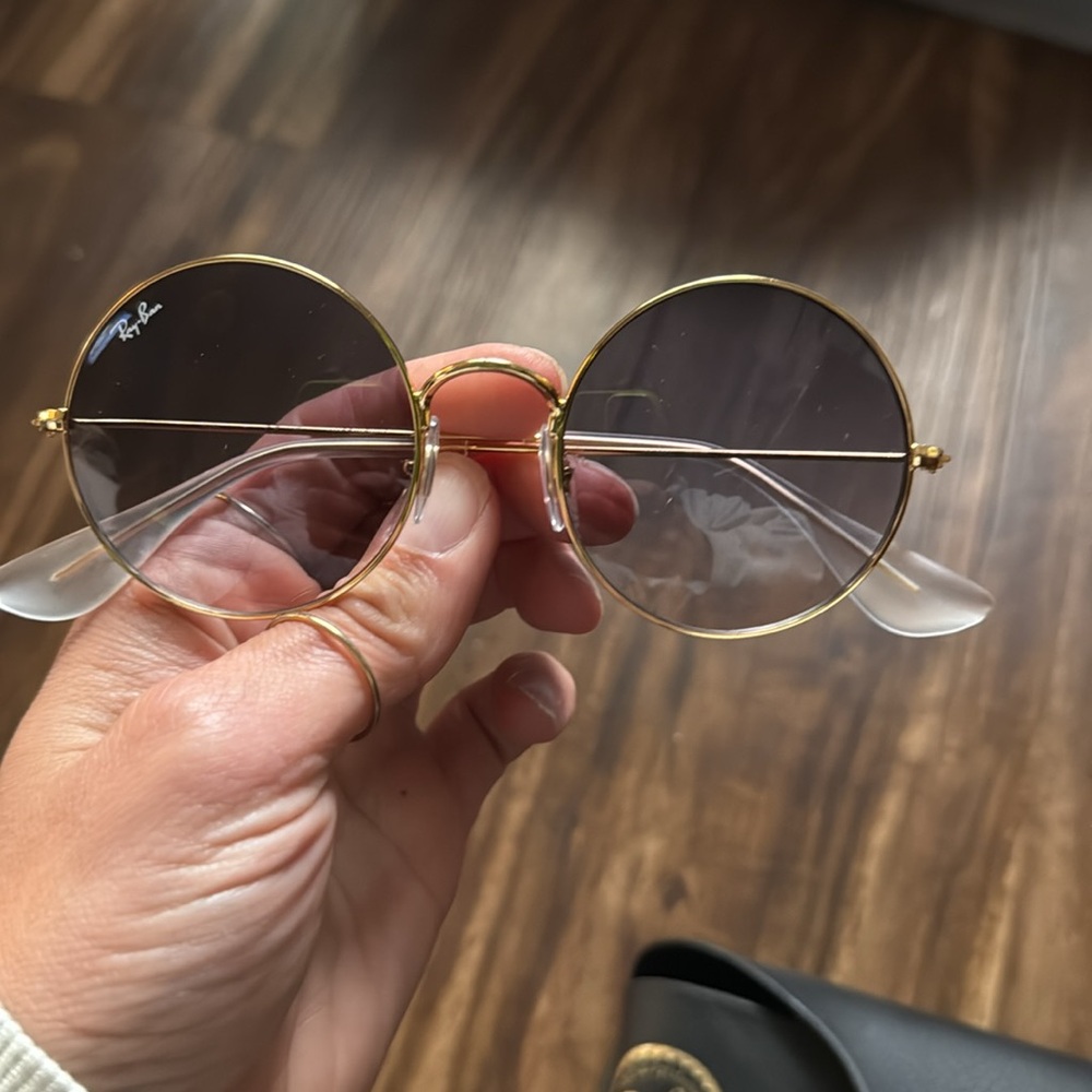 Ray-Ban RB3592 JA-JO 001/I9 50M Gold/Blue Gradient Sunglasses Round Lens - Picture 2 of 7